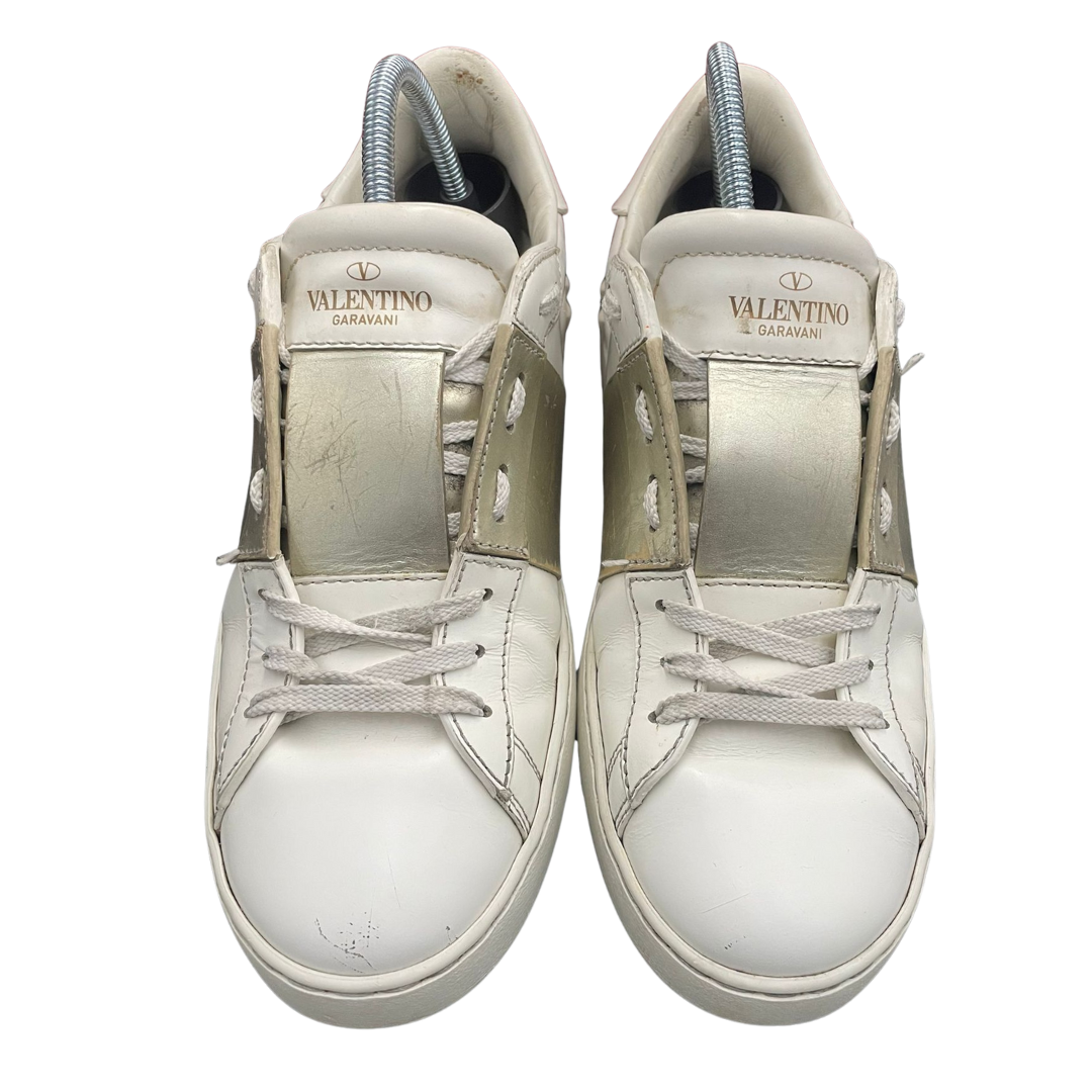 Valentino Garavani Open Sneakers (White Gold) (Women's)