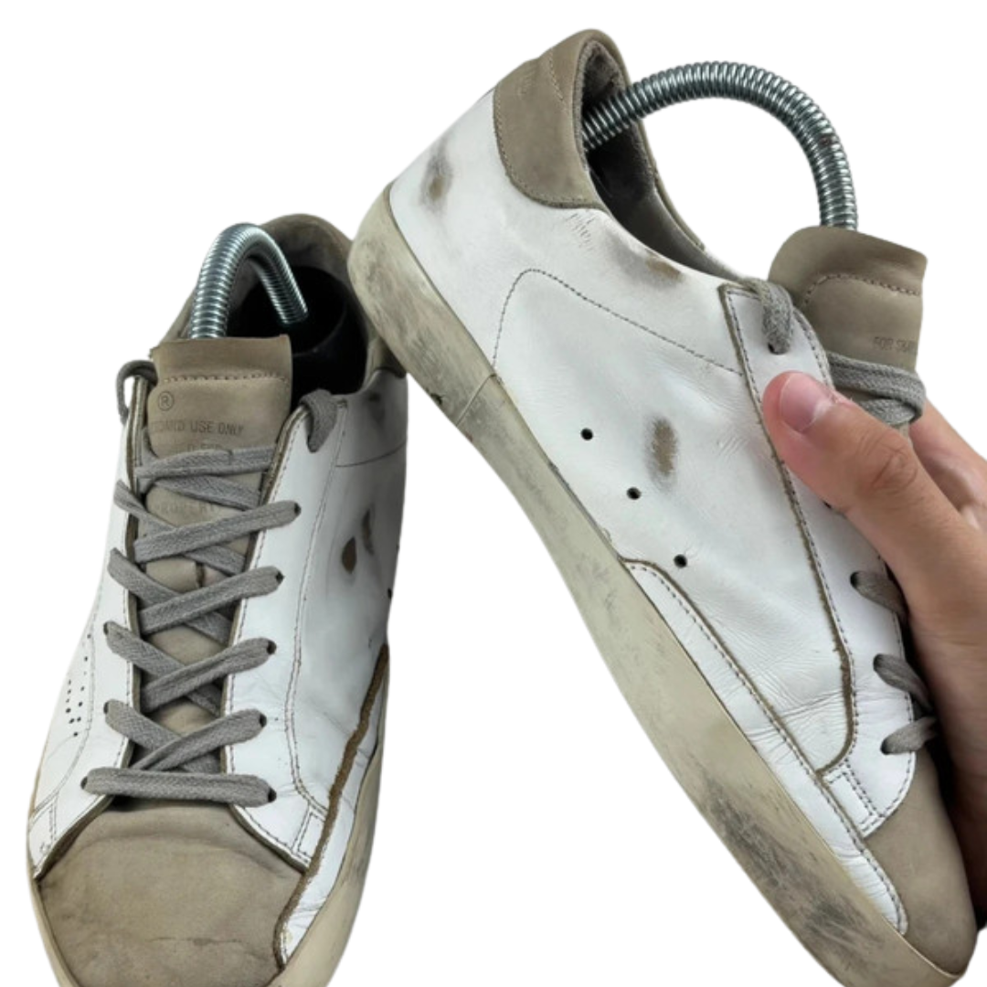 Golden Goose Superstar Sneakers (White Beige) (Women's)