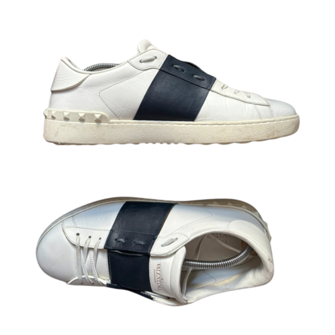 Valentino Garavani Open Sneakers (White Navy)