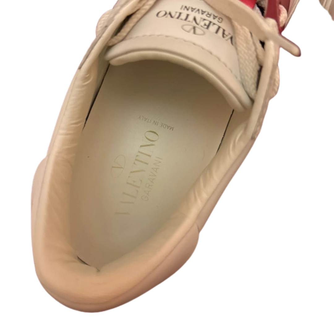 Valentino Garavani Open Sneakers (White Pink) (Womens)