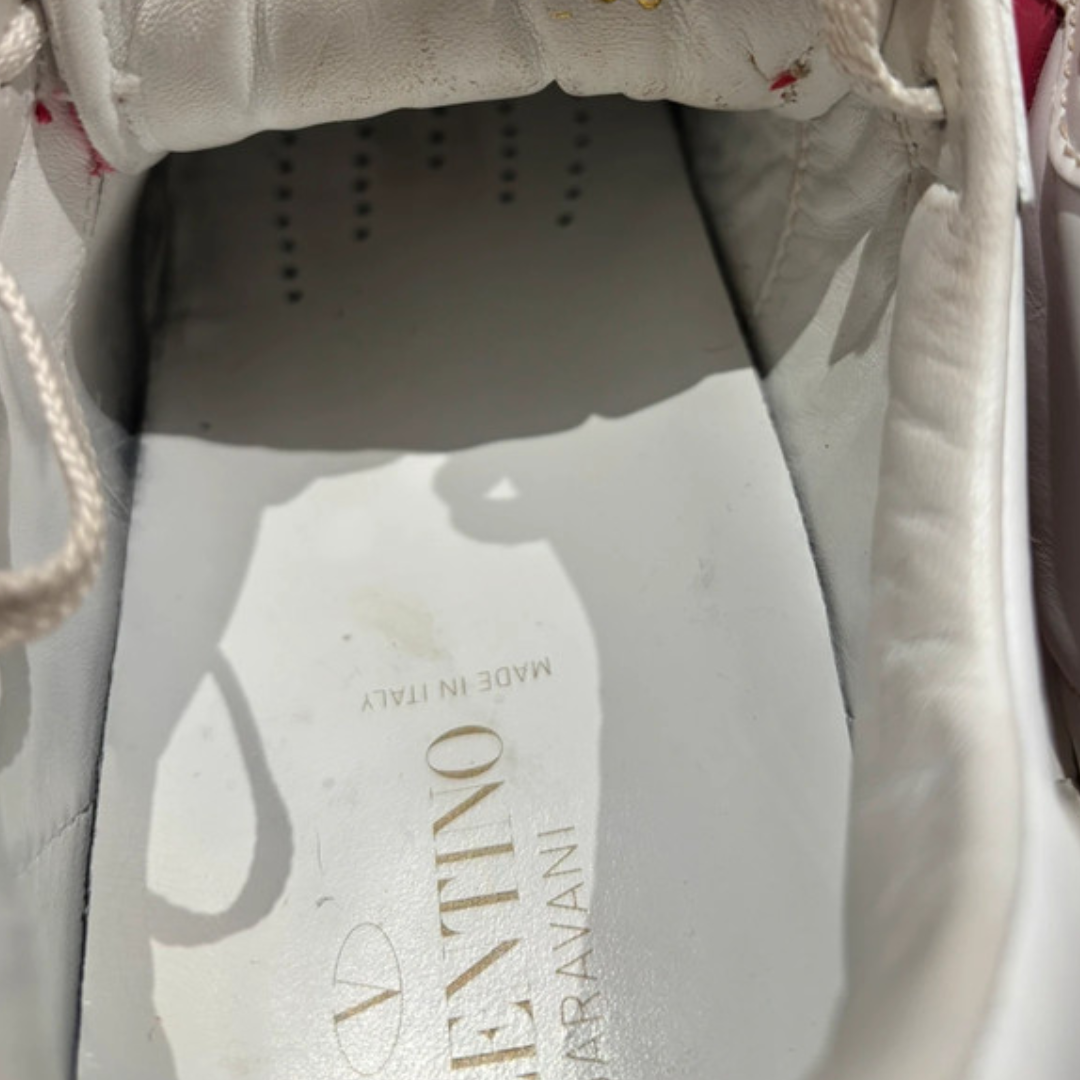 Valentino Garavani Open Sneakers (White Pink) (Womens)