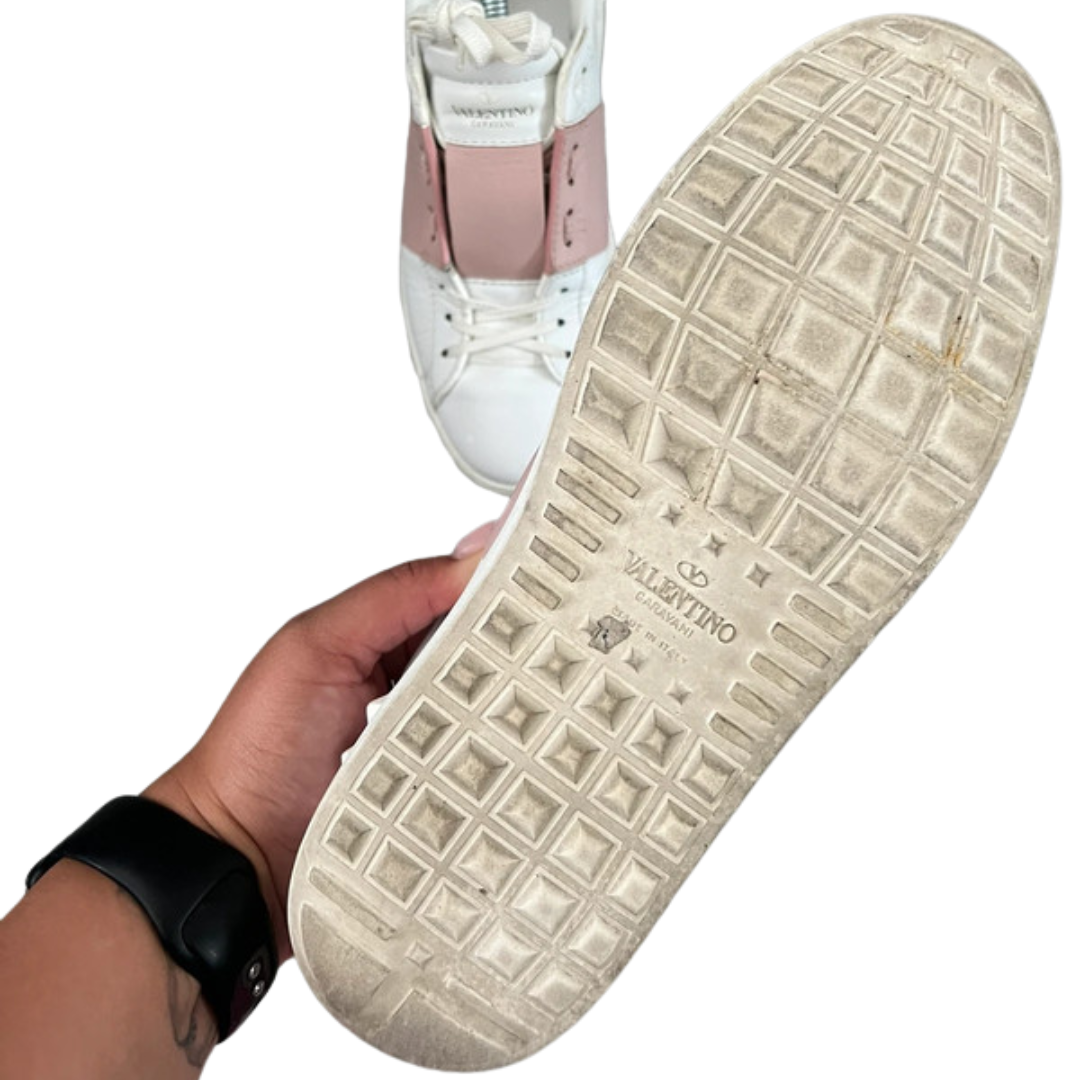 Valentino Garavani Open Sneakers (White Pink) (Womens)