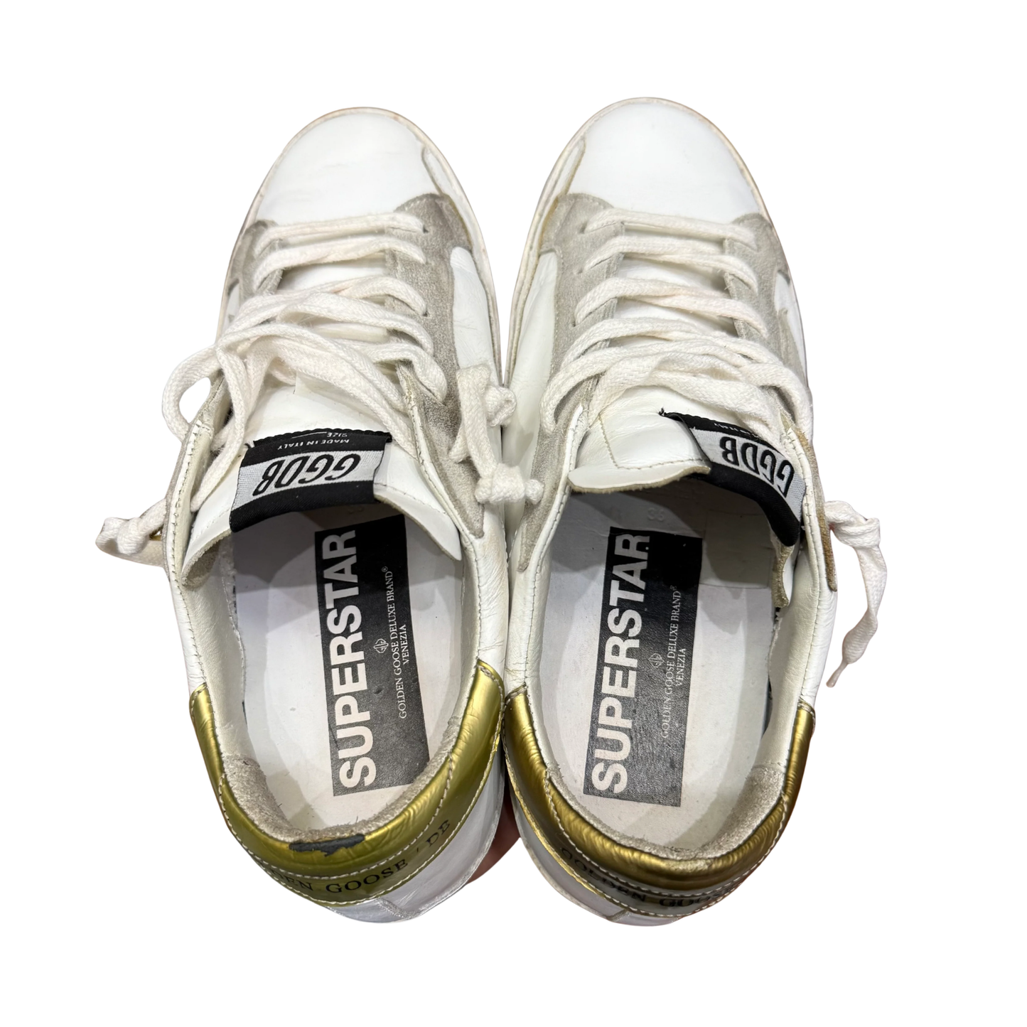 Golden Goose Superstar Sneakers (White) (Womens)