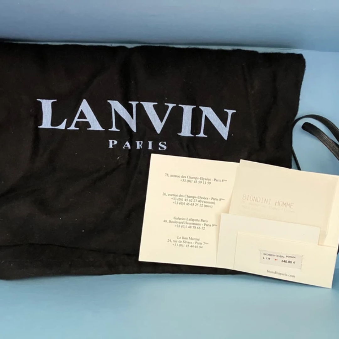 Lanvin Cap Toe Sneakers (Burgundy)