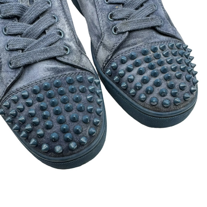Christian Louboutin Louis Junior Spike Sneakers (Blue)