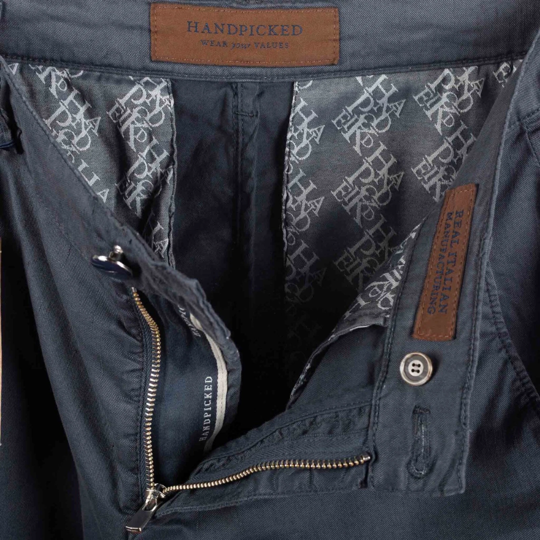 Handpicked Linen Shorts (Navy) (New)