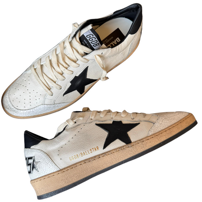 Golden Goose Ballstar Sneakers (White Black) (New)