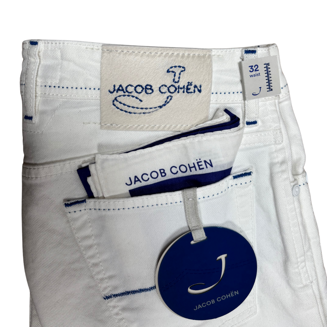 Jacob Cohën 688 Slim Fit Jeans (White) (New)
