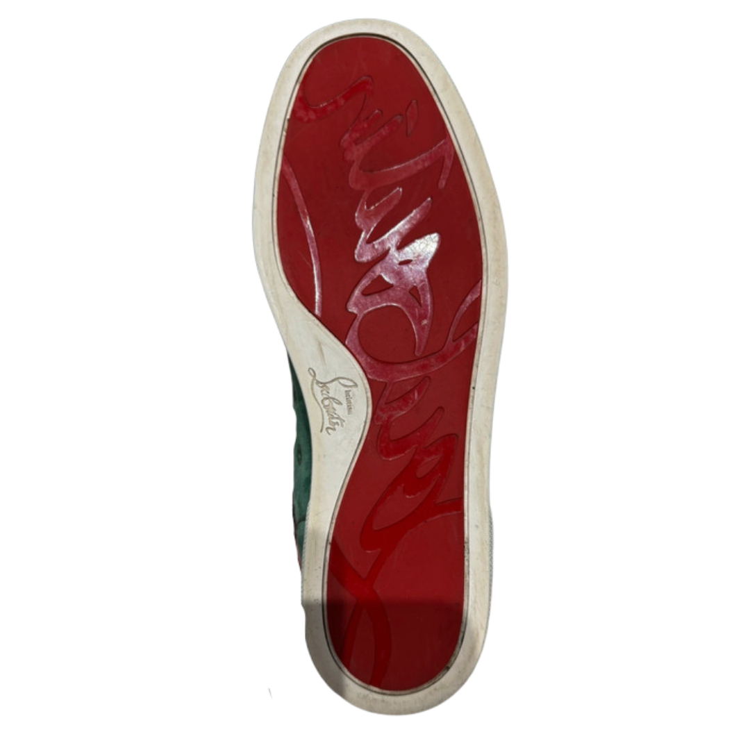 Christian Louboutin Louis Junior Spike Sneakers (Green)