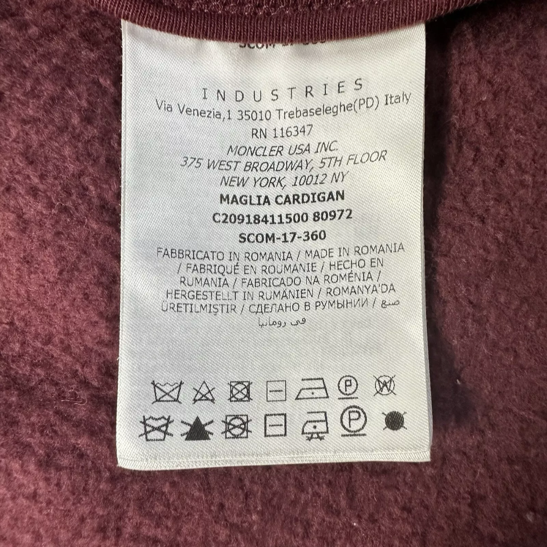 Moncler Maglia Cardigan Jacket (Burgundy)