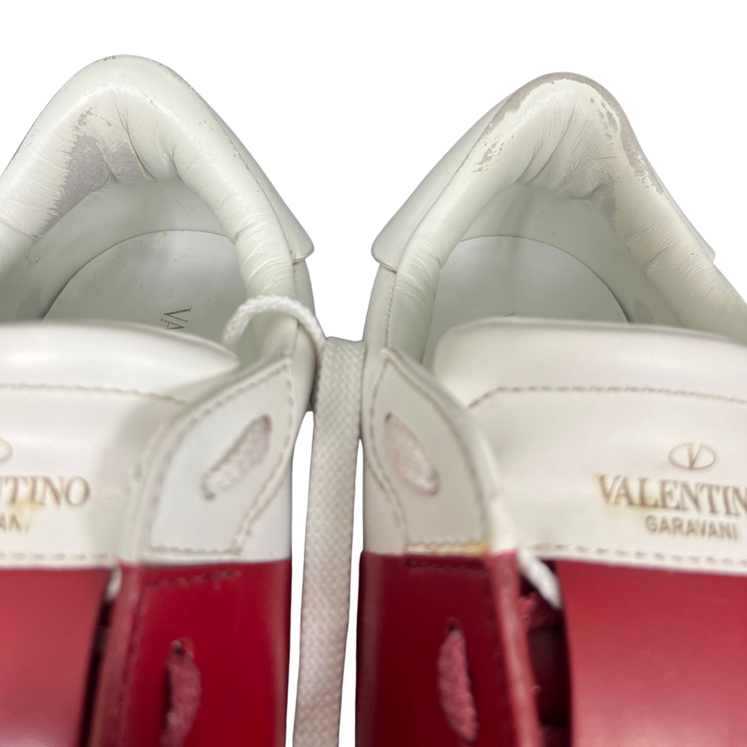 Valentino Garavani Open Sneakers (White Red)
