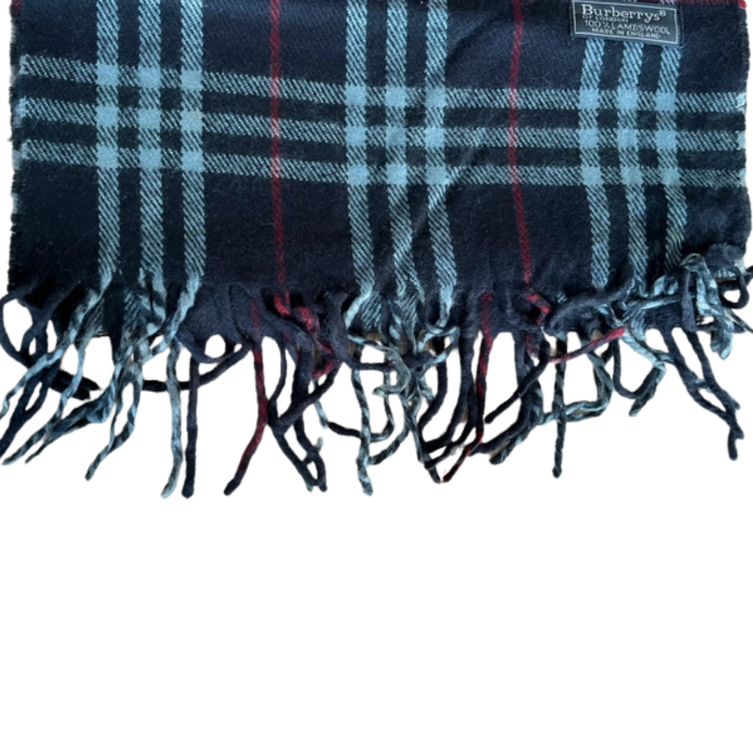 Burberry Scarf (Navy) (Vintage)
