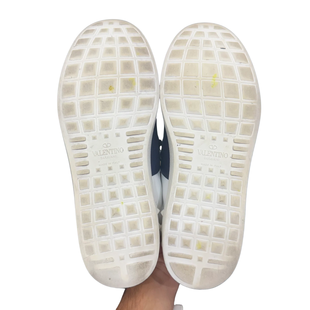 Valentino Garavani Open Sneakers (White Navy) (Womens)