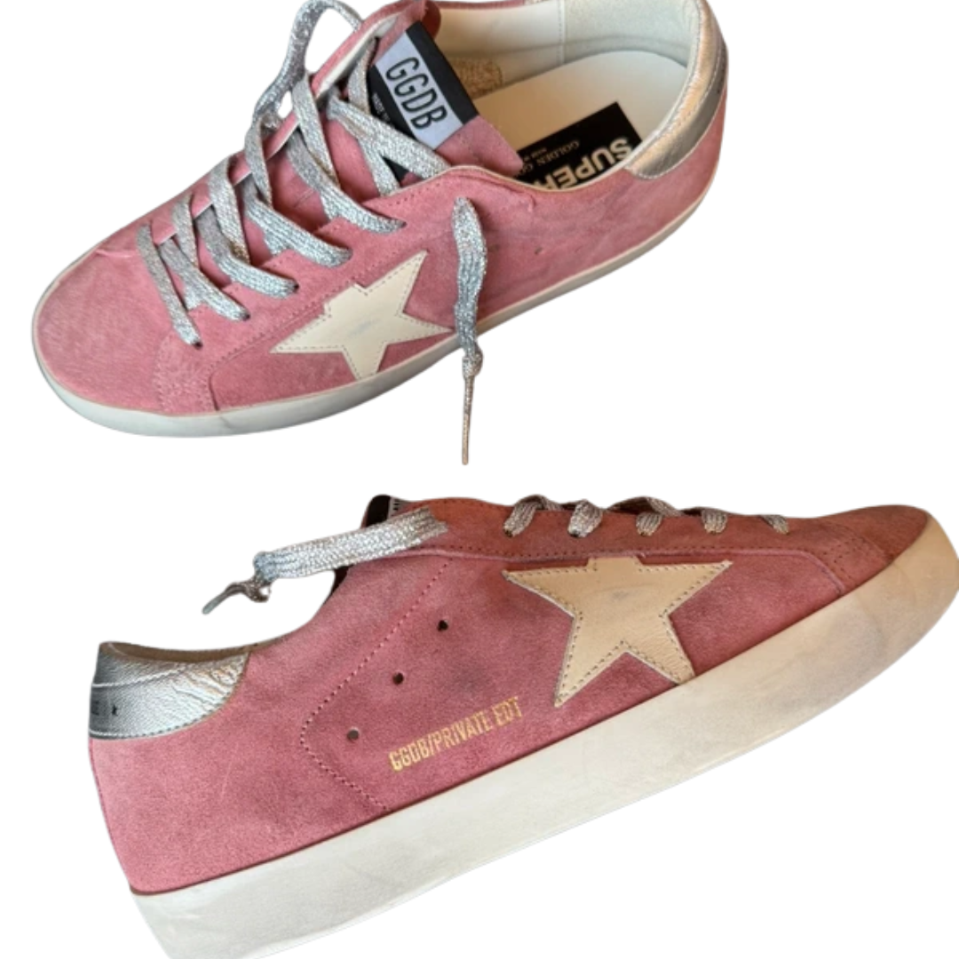Golden Goose Superstar Sneakers (Pink) (Womens) (New)