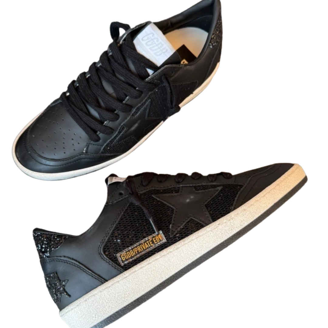 Golden Goose Special Edition Ballstar Sneakers (Black) (New) (Womens)