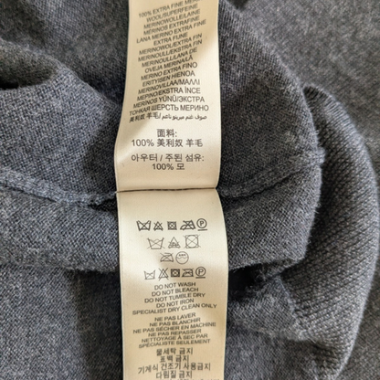 Burberry Checkered Merino Wool Sweater (Dark Grey)