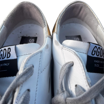 Golden Goose Superstar Sneakers (Gold Heel) (Women's)