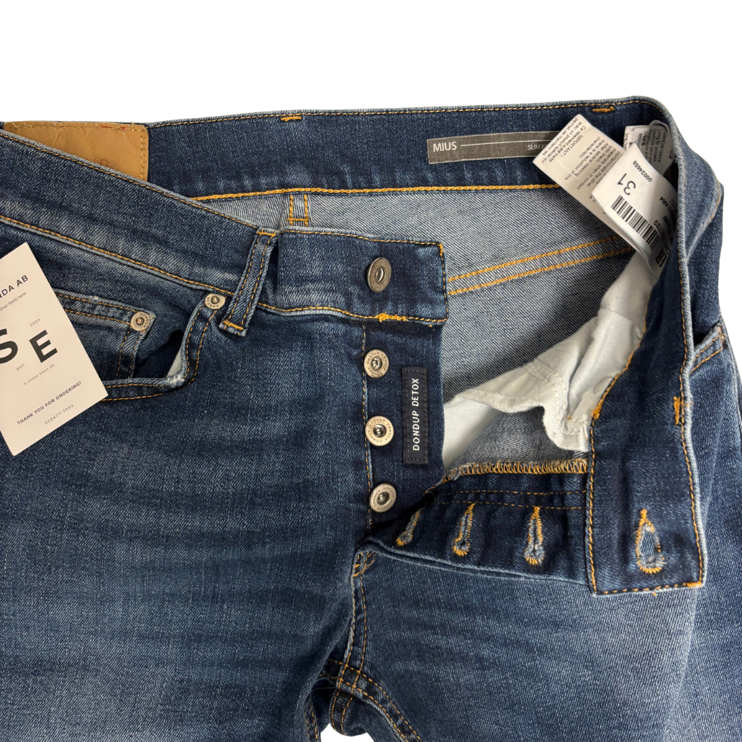Dondup Mius Slim Fit Jeans (Navy)