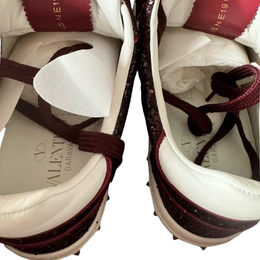 Valentino Garavani Open Sneakers (White Gold) (Women's)