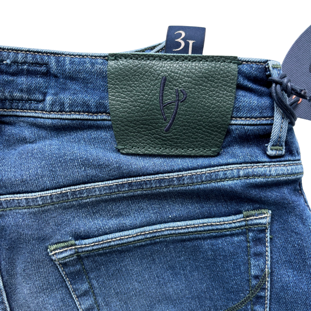 Handpicked Orvieto Slim Fit Jeans (Navy Blue) (New)