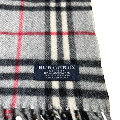 Burberry Scarf (Grey) (Vintage)