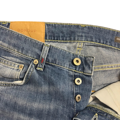 Dondup Mius Distressed Slim Fit Jeans (Navy Blue)