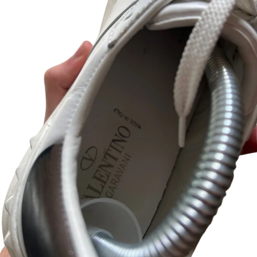 Valentino Garavani Open Sneakers (White Gold) (Women's)