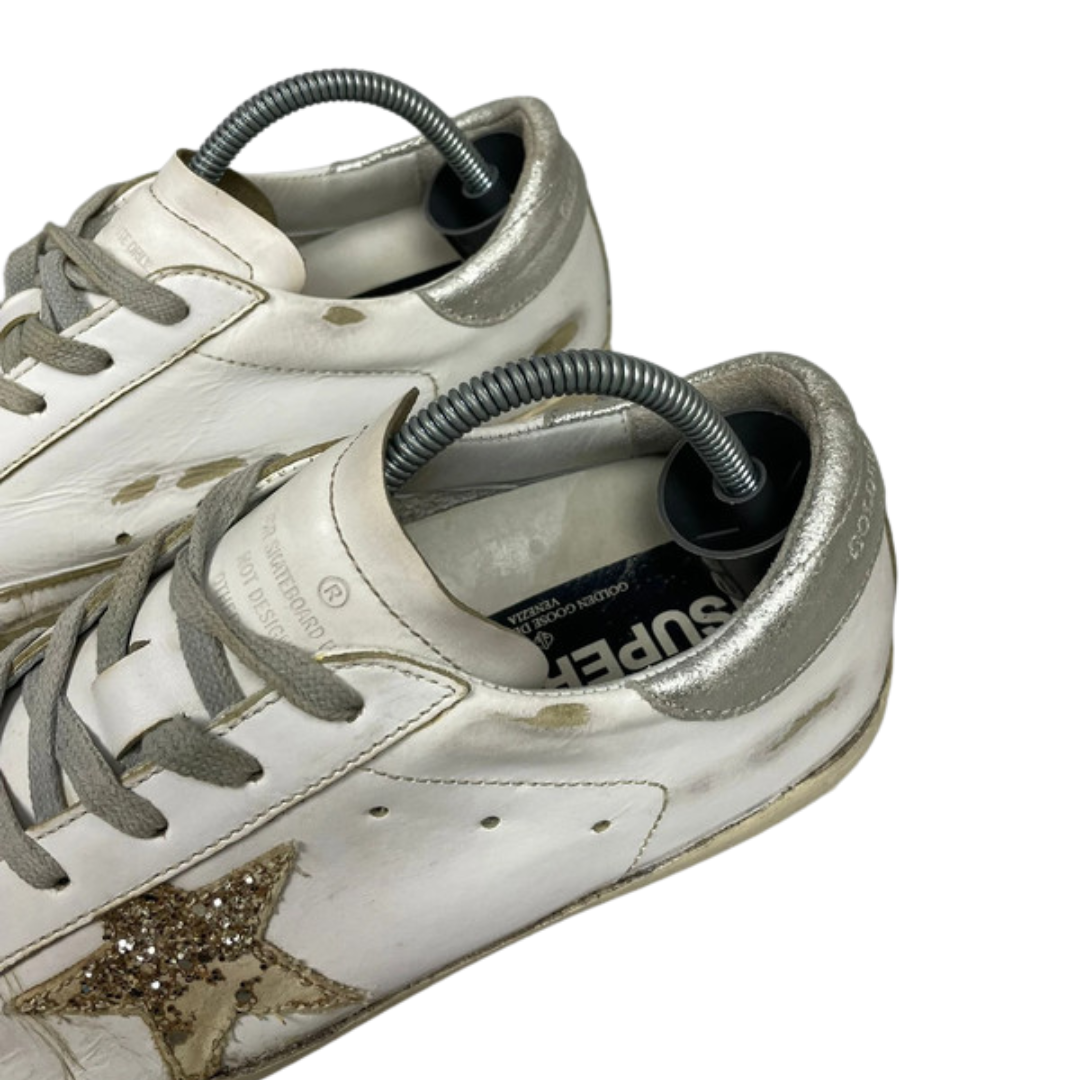Golden Goose Superstar Sneakers (White Gold) (Women's)