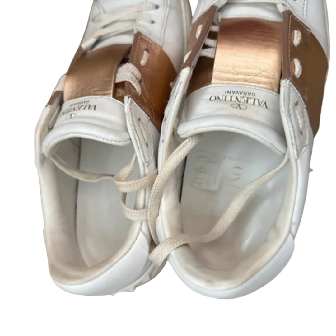 Valentino Garavani Open Sneakers (White Gold) (Womens)