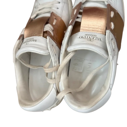 Valentino Garavani Open Sneakers (White Gold) (Womens)