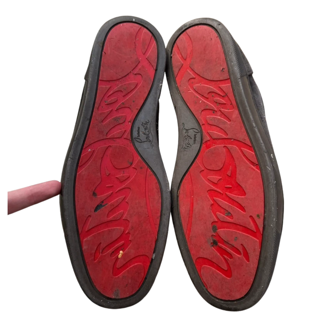 Christian Louboutin Louis High Top Sneakers (Dark Grey)