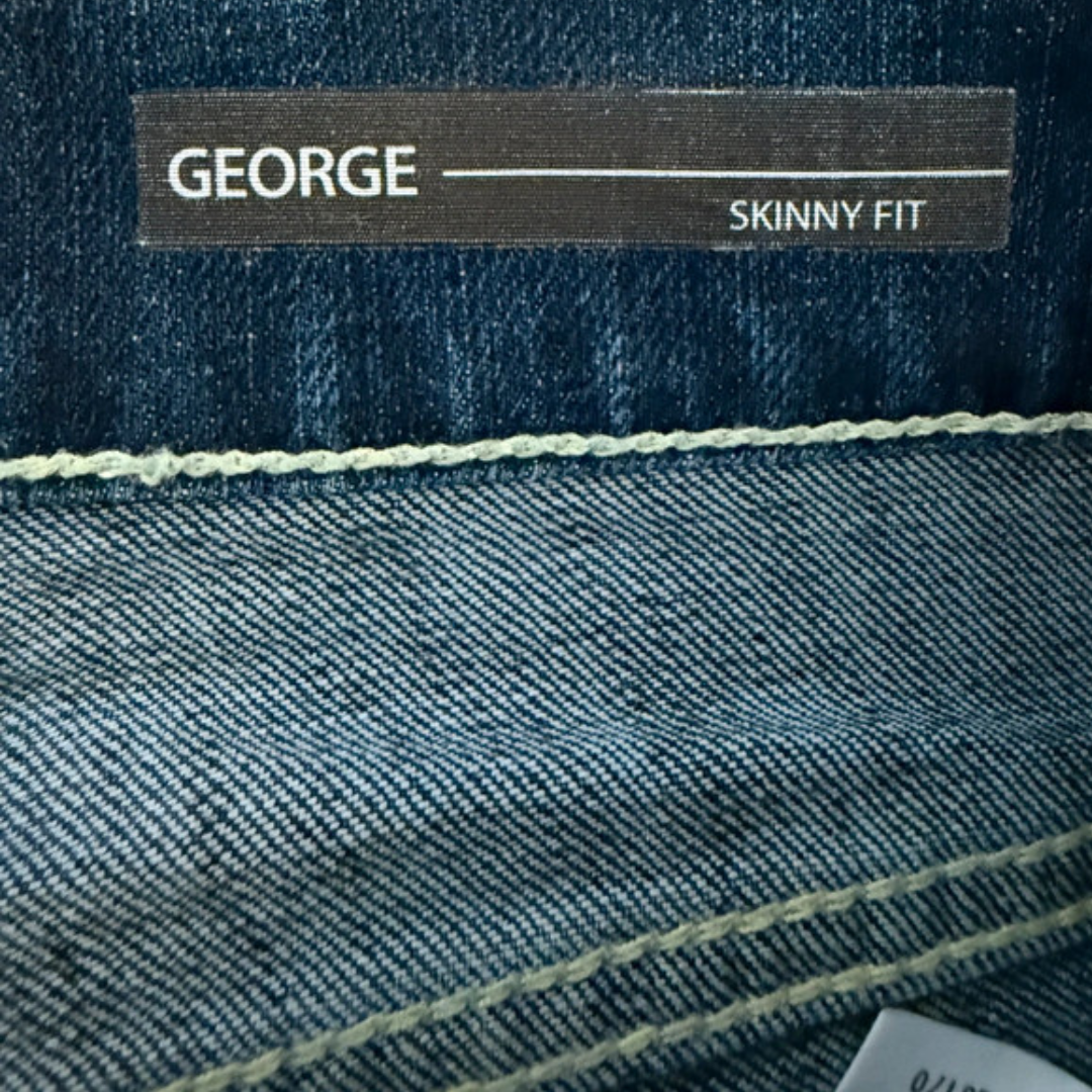 Dondup Brady Distressed Slim Fit Jeans (Navy)
