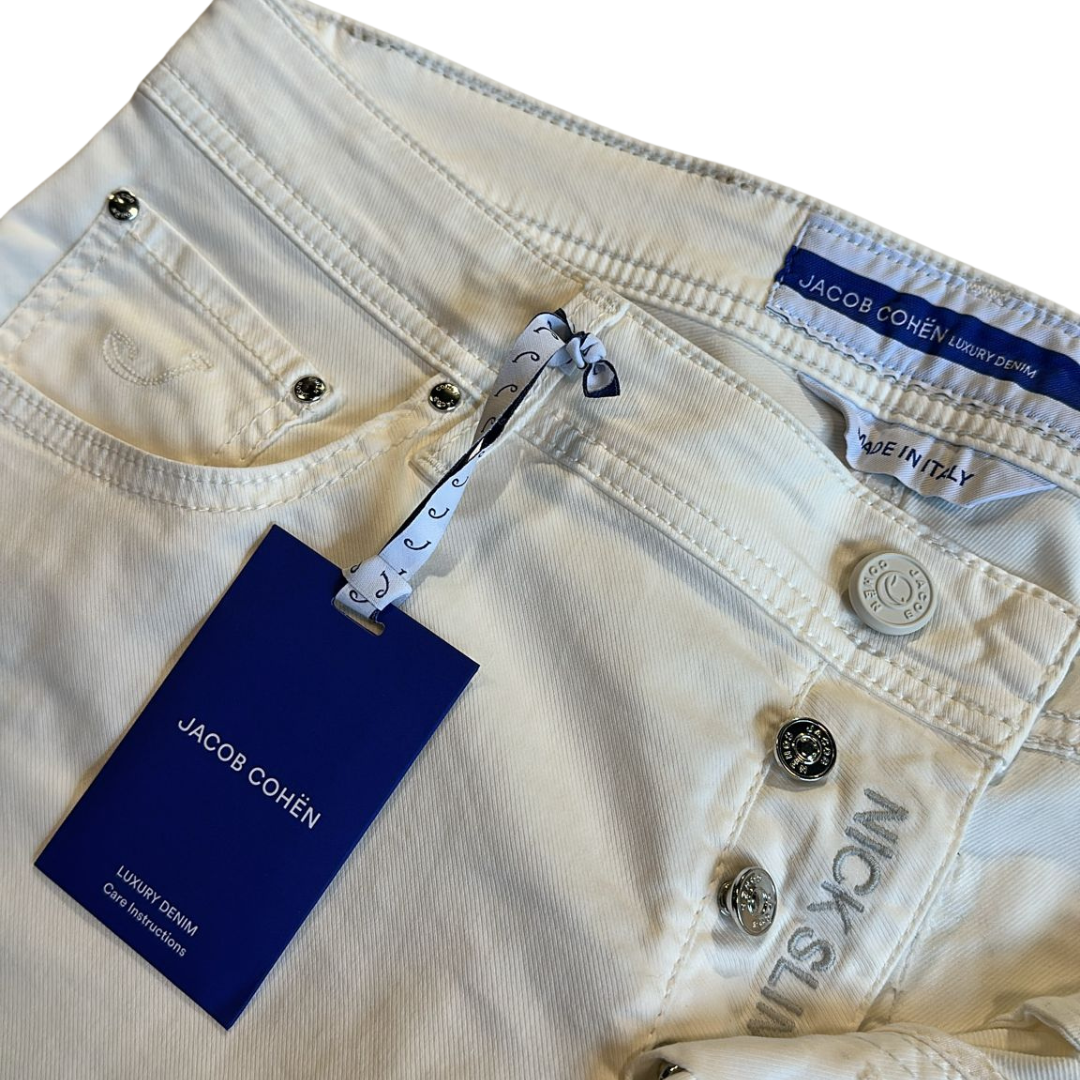 Jacob Cohën Nick Slim Fit Jeans (White) (New)