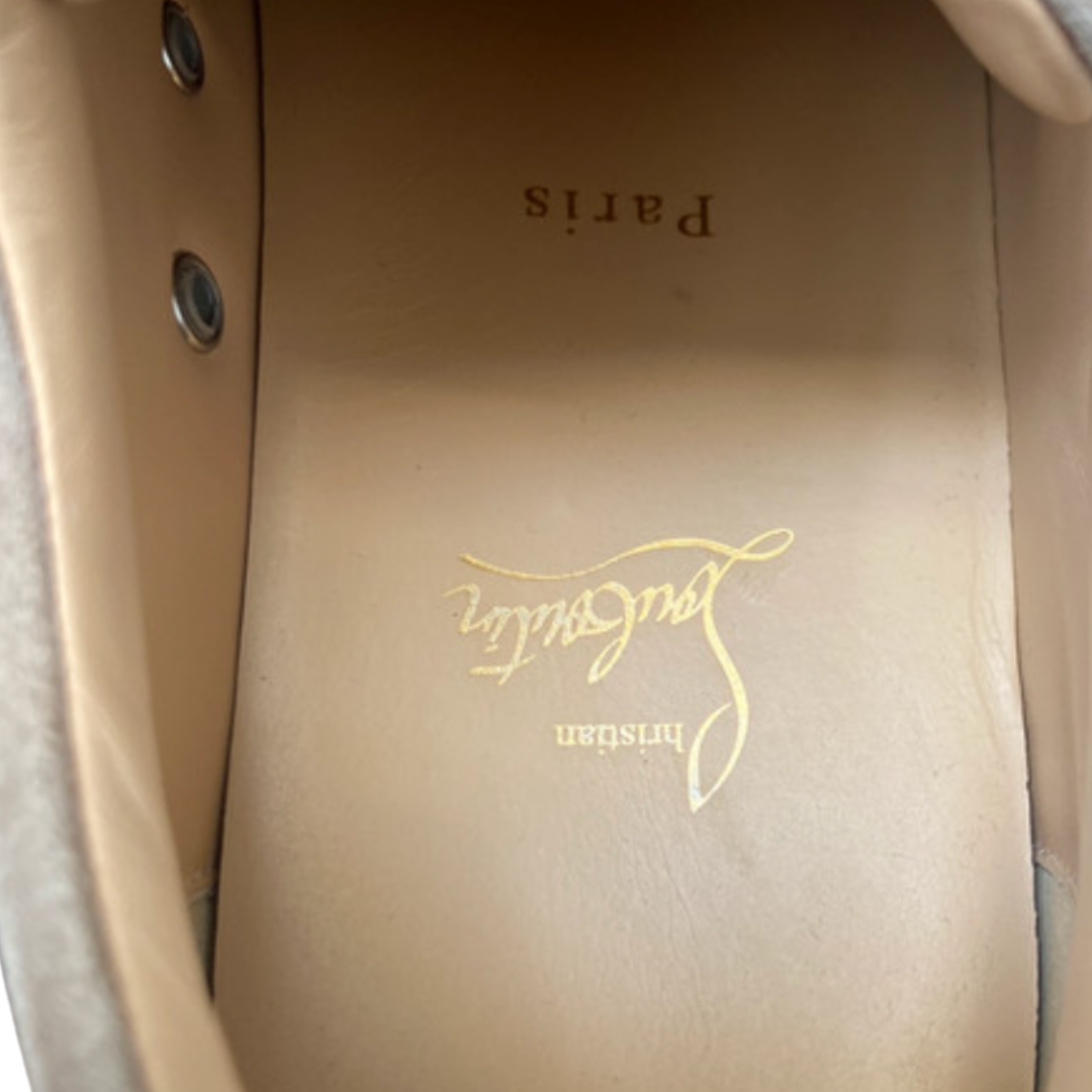 Christian Louboutin Louis Junior Spike Sneakers (Beige)