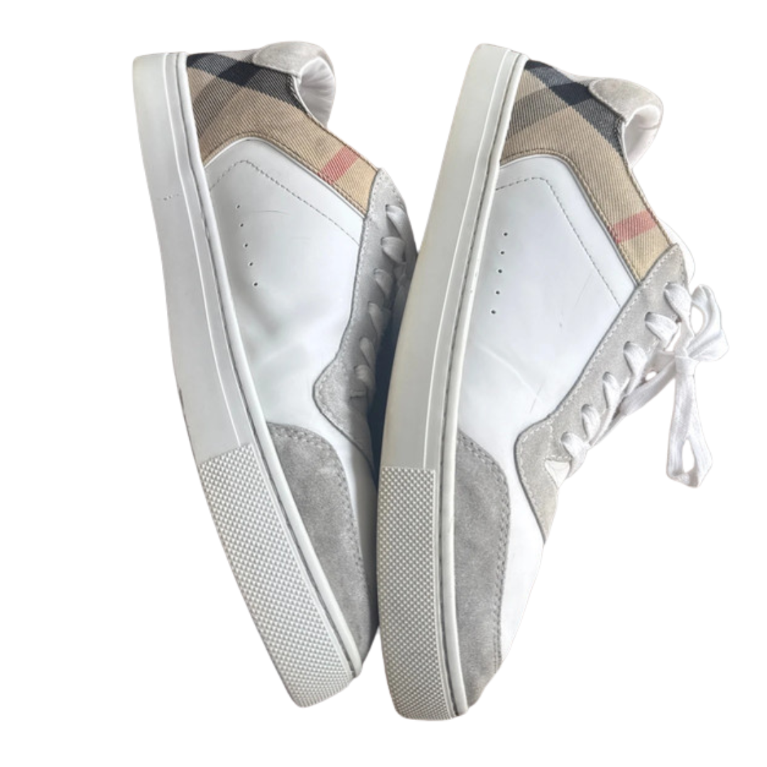 Burberry Checkered Low Sneakers (White)