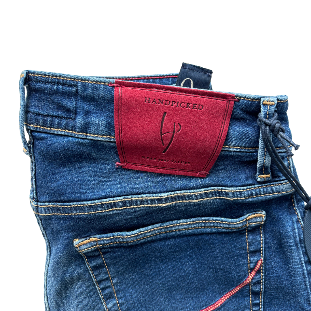Handpicked Ravello Slim Fit Jeans (Navy Blue) (New)