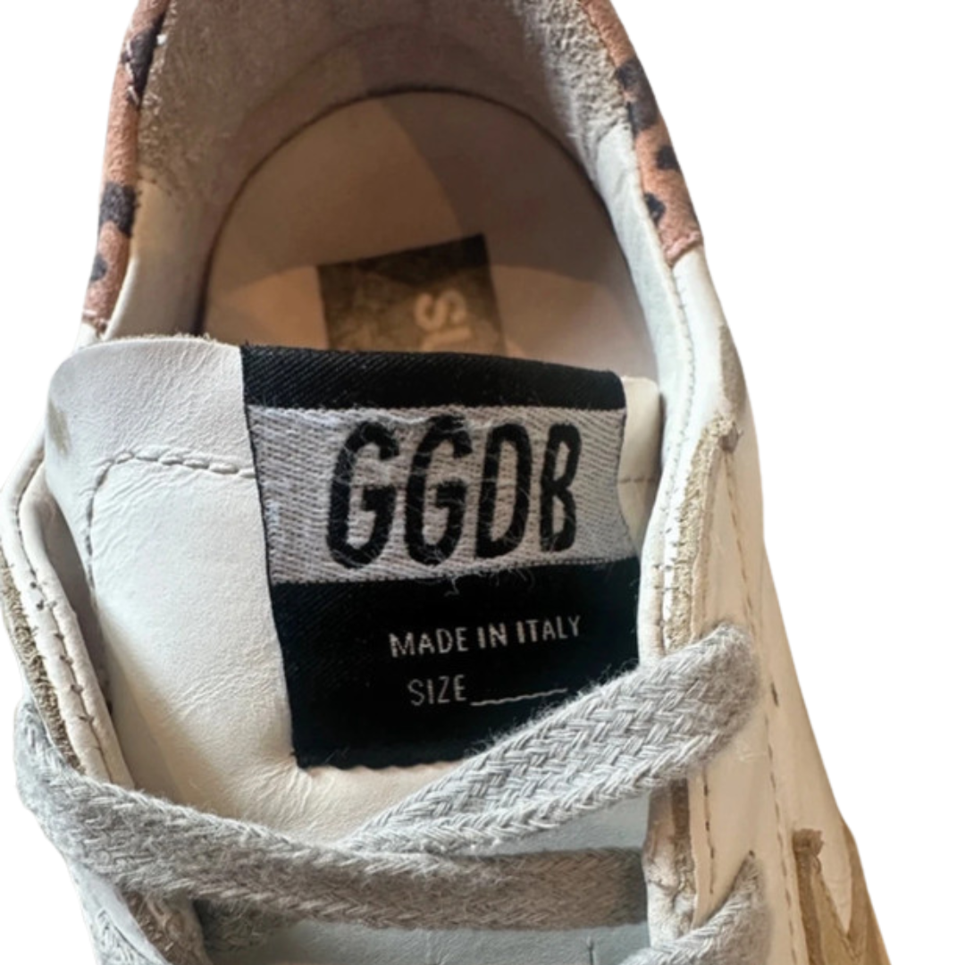 Golden Goose Superstar Sneakers (Leopard Heel) (Women's)