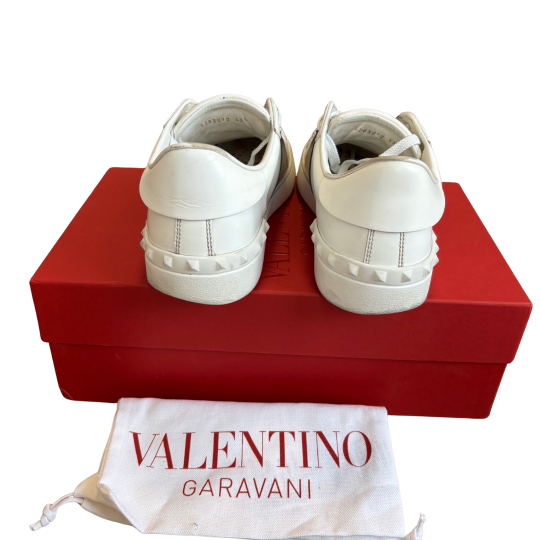 Valentino Garavani Open Sneakers (White Navy)