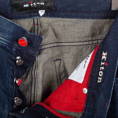 Kiton Napoli Slim Fit Jeans (Navy) (New)