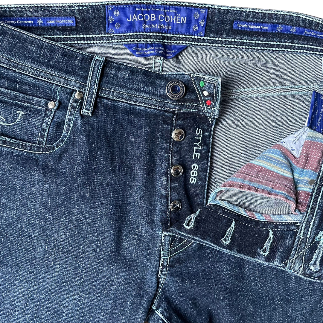 Jacob Cohën Limited Edition 688 Slim Fit Jeans (Navy)