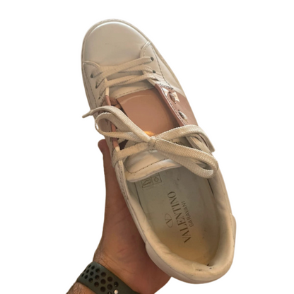 Valentino Garavani Open Sneakers (White Pink) (Womens)