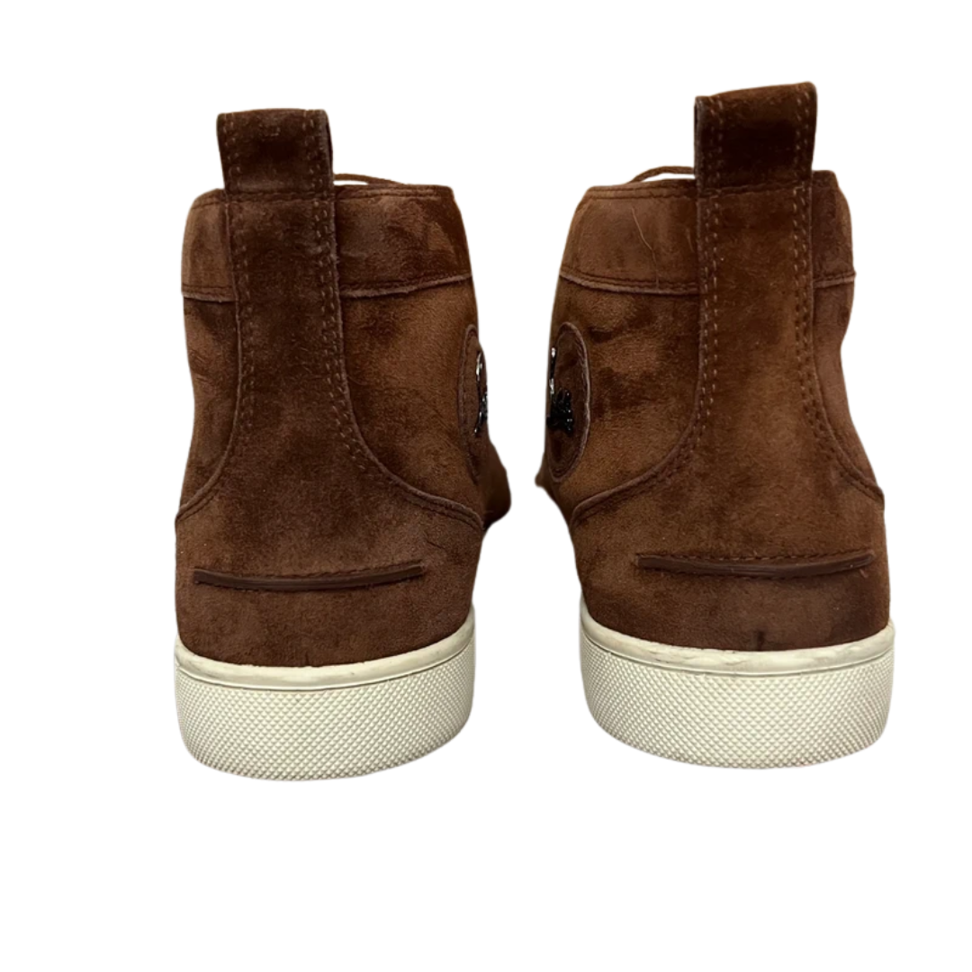 Christian Louboutin Louis Spike High Top Sneakers (Brown)