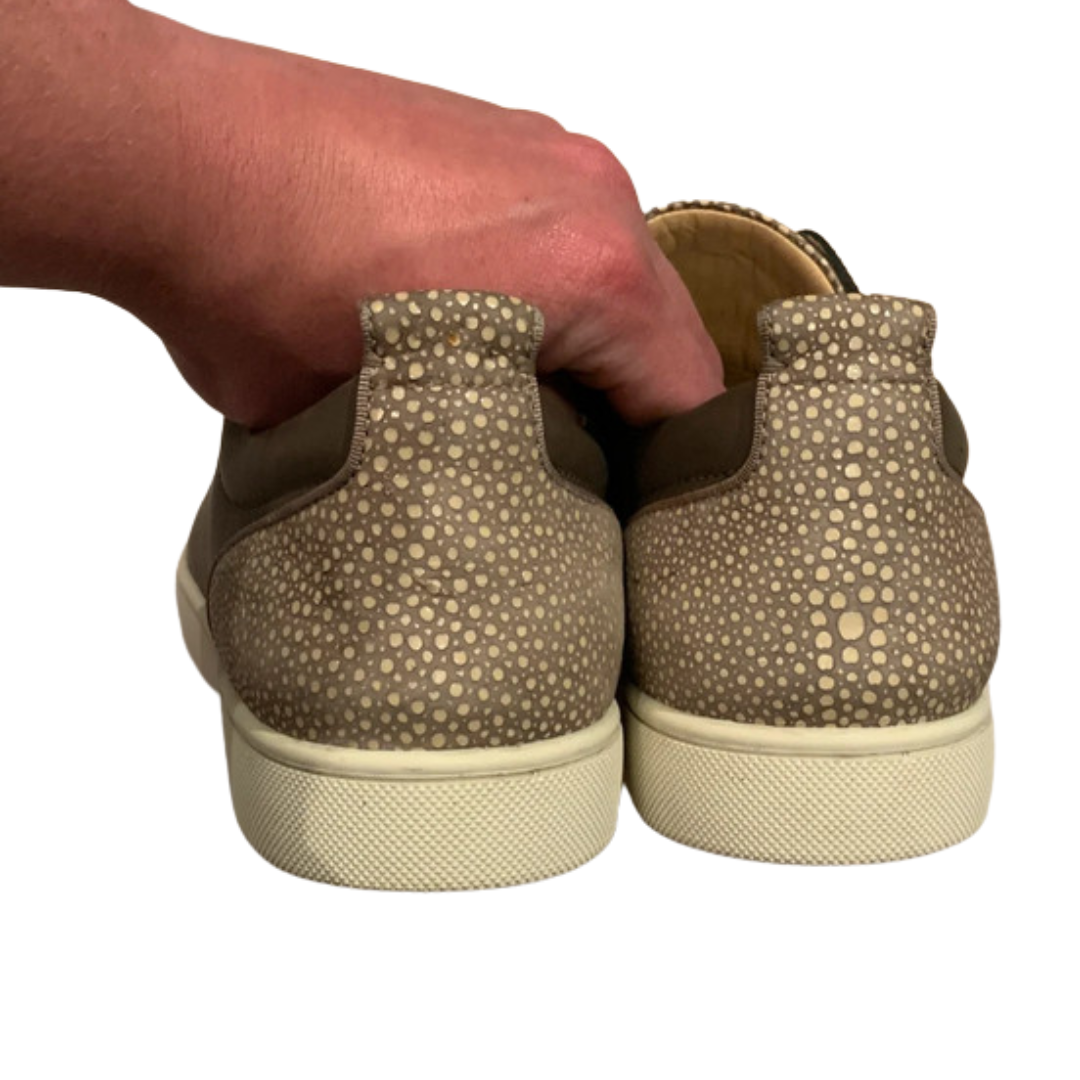 Christian Louboutin Louis Junior Spike Sneakers (Khaki)