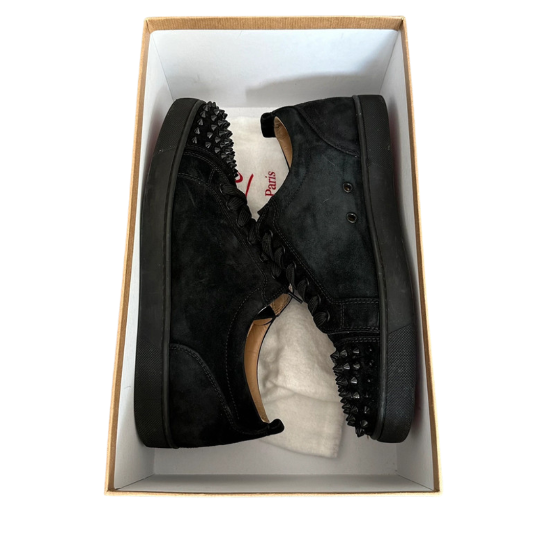 Christian Louboutin Louis Junior Spike Sneakers (Black)