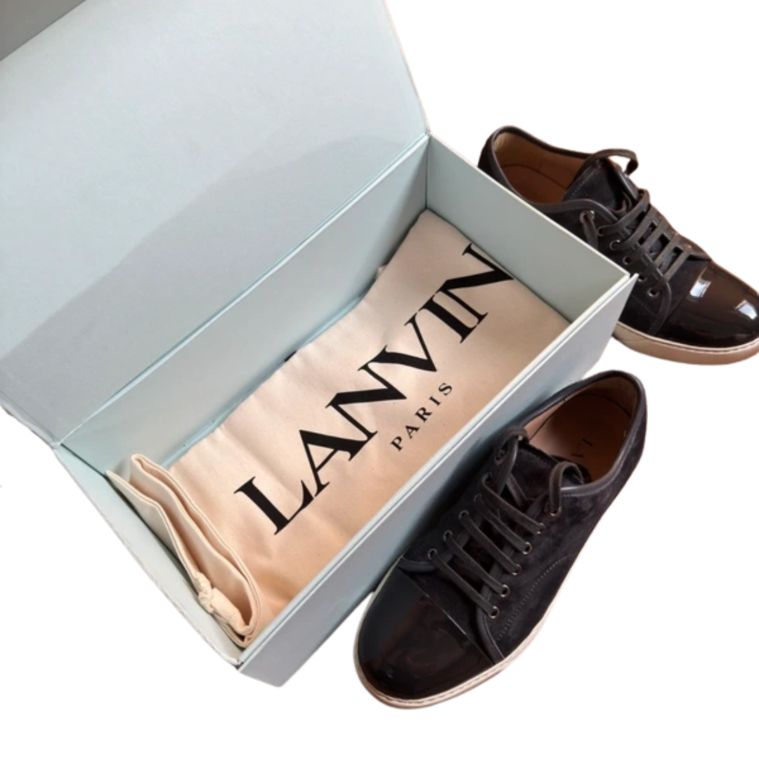 Lanvin Cap Toe Sneakers (Dark Grey)
