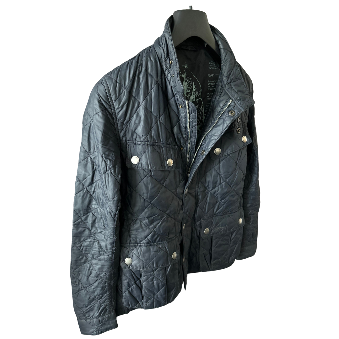 Barbour Quilted Down Jacket (Navy)