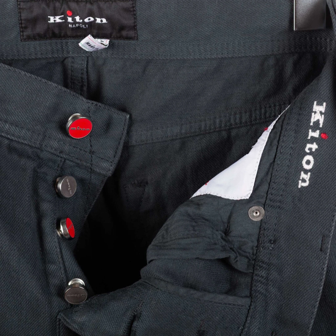 Kiton Napoli Slim Fit Jeans (Charcoal Grey) (New)