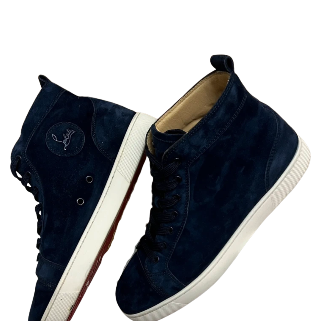 Christian Louboutin Louis High Top Sneakers (Navy)