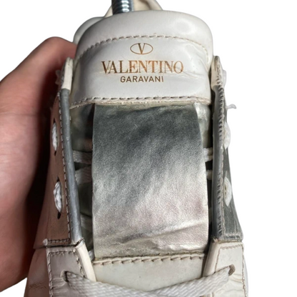 Valentino Garavani Open Sneakers (White Silver) (Womens)