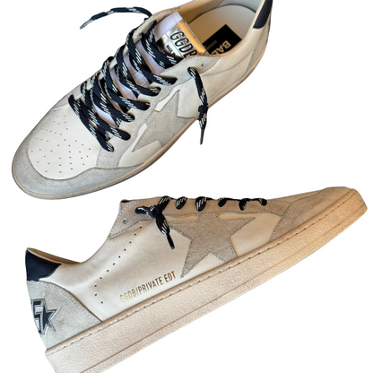 Golden Goose Ballstar Sneakers (White Grey) (New)